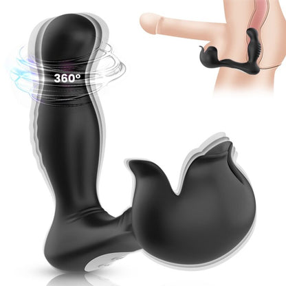 ARMONY - SURROUND VIBRADOR ANAL & ESTIMULADOR TESTÍCULOS CONTROL REMOTO NEGRO