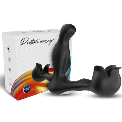 ARMONY - SURROUND VIBRADOR ANAL & ESTIMULADOR TESTÍCULOS CONTROL REMOTO NEGRO