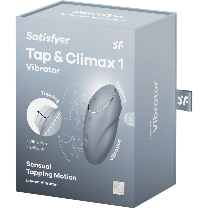 Tap & Climax 1 — Lay-On Vibración + Función Golpeteo Rojo · SATISFYER · Tap & Climax 1