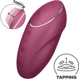 Tap & Climax 1 — Lay-On Vibración + Función Golpeteo Rojo · SATISFYER · Tap & Climax 1