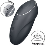 Tap & Climax 1 — Lay-On Vibración + Función Golpeteo Rojo · SATISFYER · Tap & Climax 1