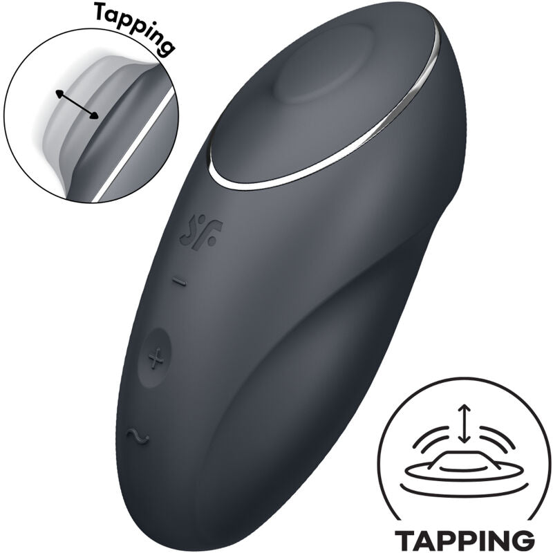 Tap & Climax 1 — Lay-On Vibración + Función Golpeteo Rojo · SATISFYER · Tap & Climax 1
