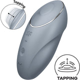 Tap & Climax 1 — Lay-On Vibración + Función Golpeteo Rojo · SATISFYER · Tap & Climax 1