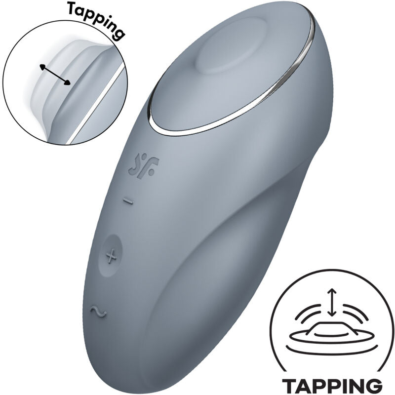 Tap & Climax 1 — Lay-On Vibración + Función Golpeteo Rojo · SATISFYER · Tap & Climax 1