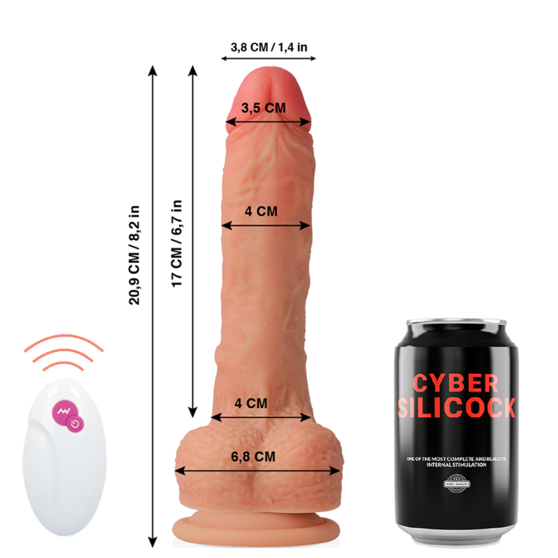 CYBER SILICOCK - REALÍSTICO CONTROL REMOTO MR RICK 20.9 CM -O- 4 CM