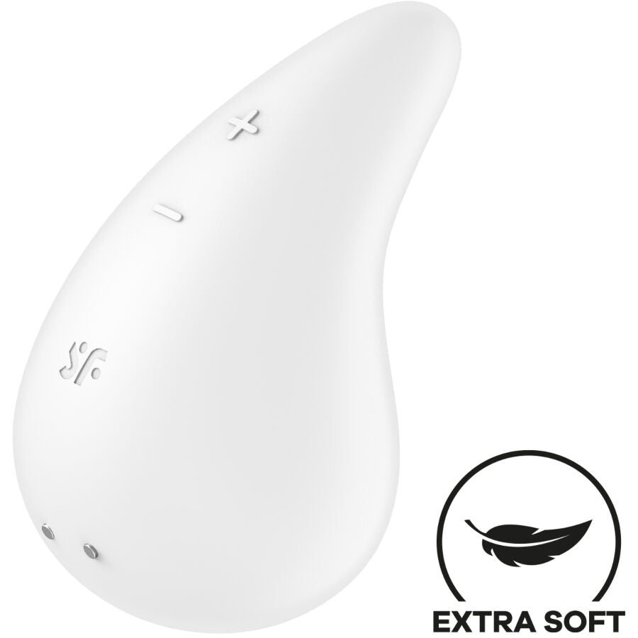 Dew Drop — Lay-On Mini Compacto Doble Silicona Blanco · SATISFYER · Dew Drop
