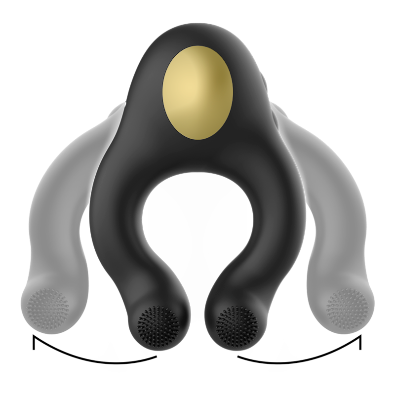 Anillo Noir Dorado — Triple Motor Recargable