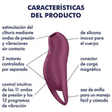Pocket Pro 1 — Air Pulse Bolsillo Curvo Viaje Granate · SATISFYER · Pocket Pro 1
