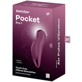 Pocket Pro 1 — Air Pulse Bolsillo Curvo Viaje Granate · SATISFYER · Pocket Pro 1