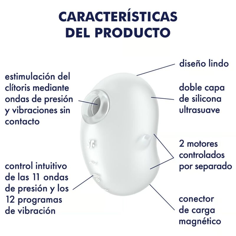Cutie Ghost — Lay-On 2 Motores Fantasma Potente Blanco · SATISFYER · Cutie Ghost