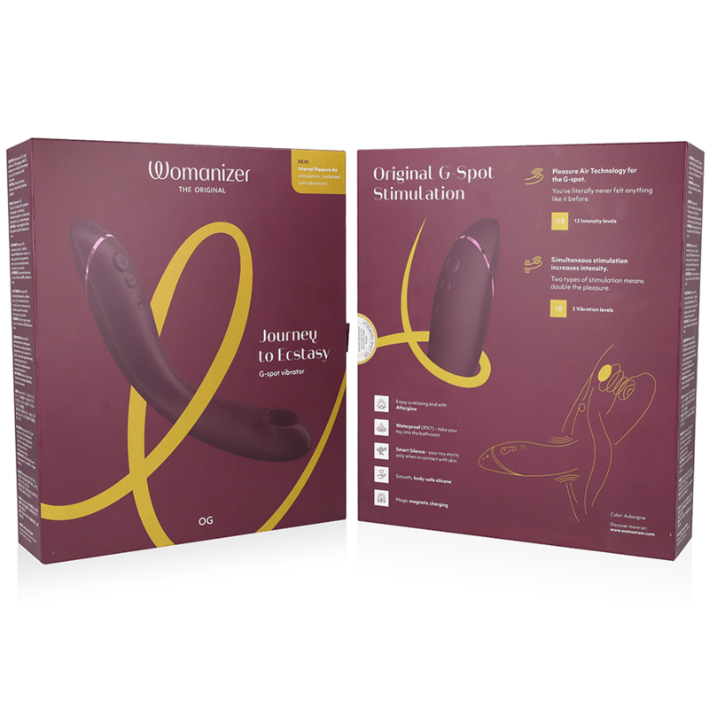 Viaje al Punto G — Pleasure Air Curva Flexible Berenjena · WOMANIZER · OG G-Spot