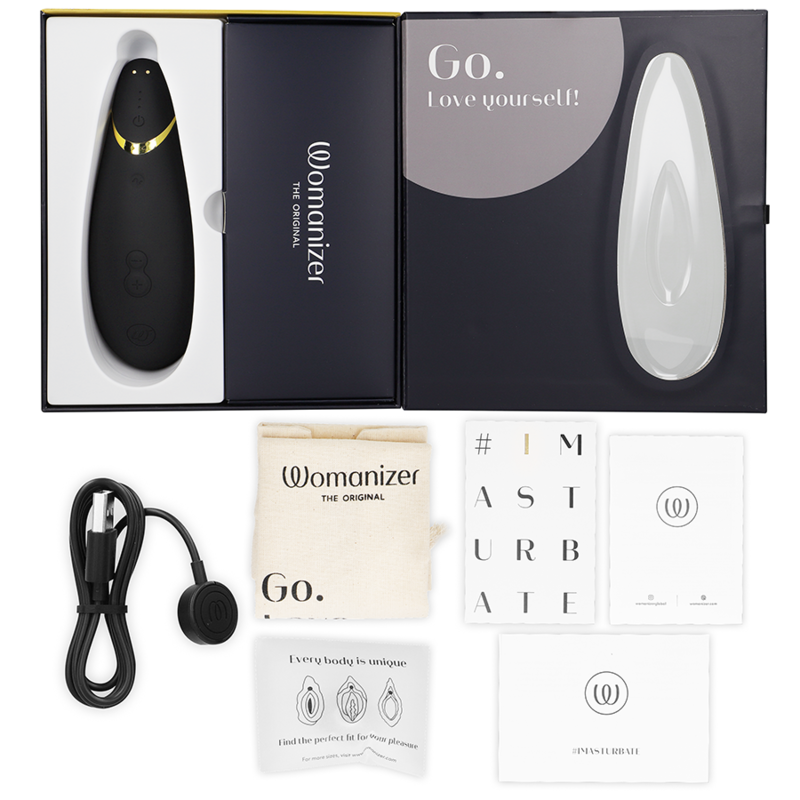 Premium 2 — Piloto Automático & Pleasure Air Elite Negro · WOMANIZER · Premium 2
