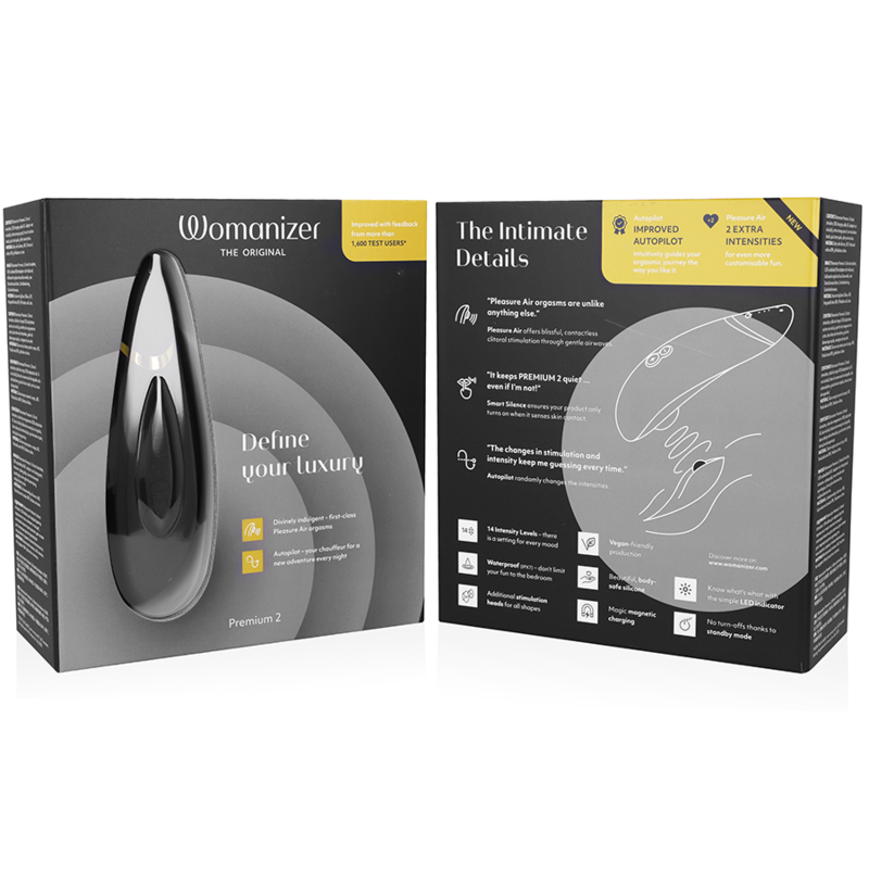 Premium 2 — Piloto Automático & Pleasure Air Elite Negro · WOMANIZER · Premium 2