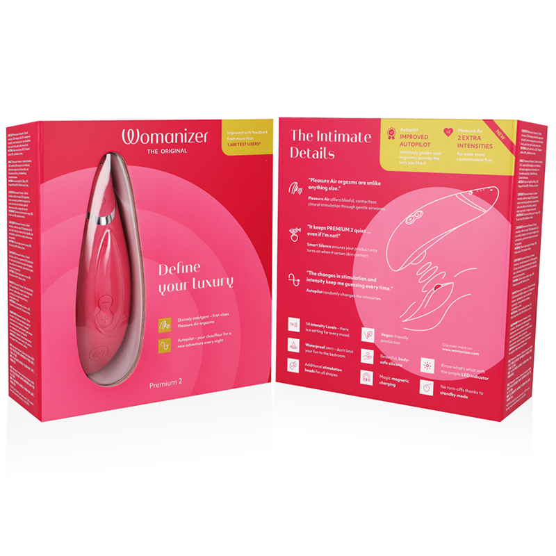 Premium 2 — Piloto Automático & Pleasure Air Elite Frambuesa · WOMANIZER · Premium 2