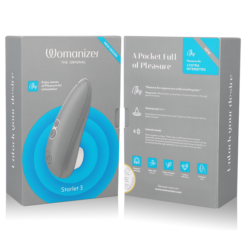Starlet 3 — Placer Air Accesible 6 Intensidades Gris · WOMANIZER · Starlet 3