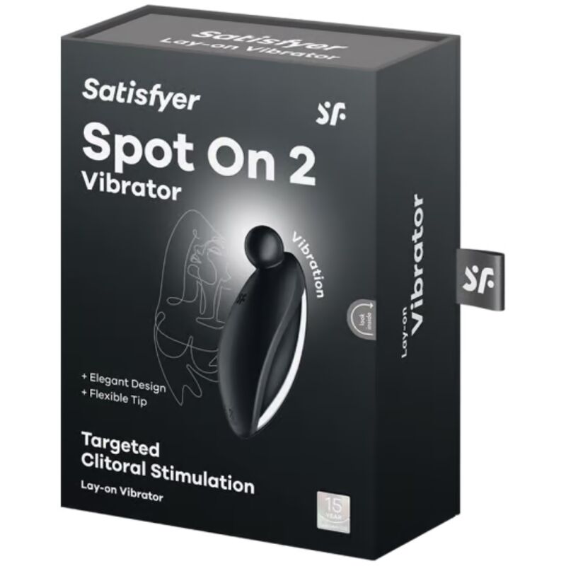 Spot On 2 — Lay-On Exterior ABS Brillante Clítoris Negro · SATISFYER · Spot On 2