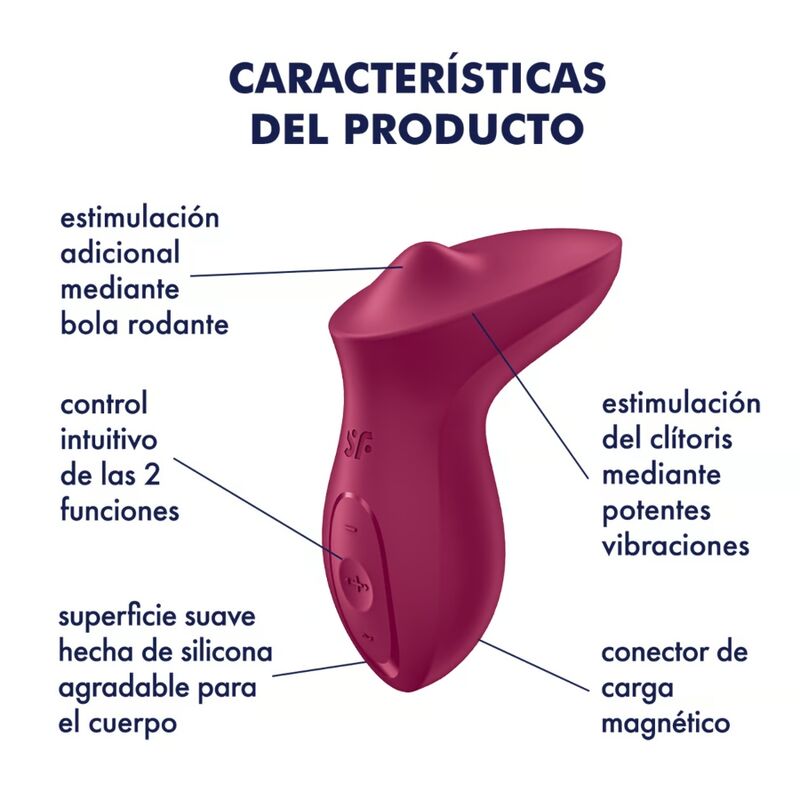 Exciterrr — Lay-On Bola Rodante Oculta Clítoris Fucsia · SATISFYER · Exciterrr