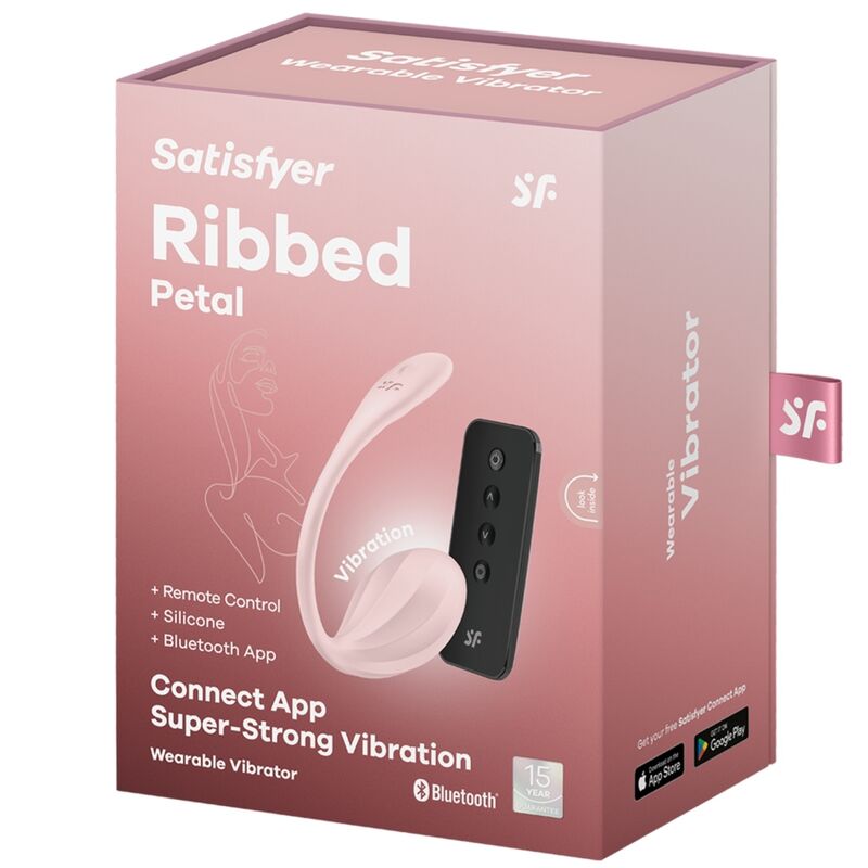Ribbed Petal — Punto G Portátil Alambre Flexible App Rosa · SATISFYER · Ribbed Petal