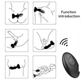 ARMONY - EXTREME A BLOOM ROSA VIBRADOR & PLUG ANAL CONTROL REMOTO NEGRO
