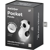 Pocket Panda — Air Pulse Mini Adorable Principiantes Blanco/Negro · SATISFYER · Pocket Panda