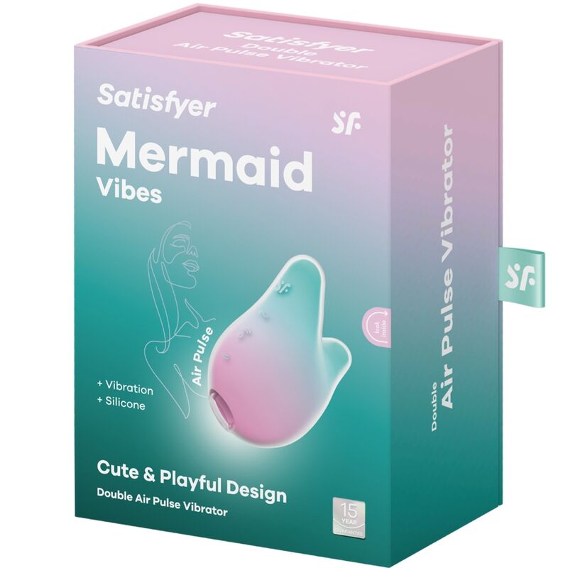 Mermaid Vibes — Air Pulse Sirena 2 Motores Menta & Rosa · SATISFYER · Mermaid Vibes