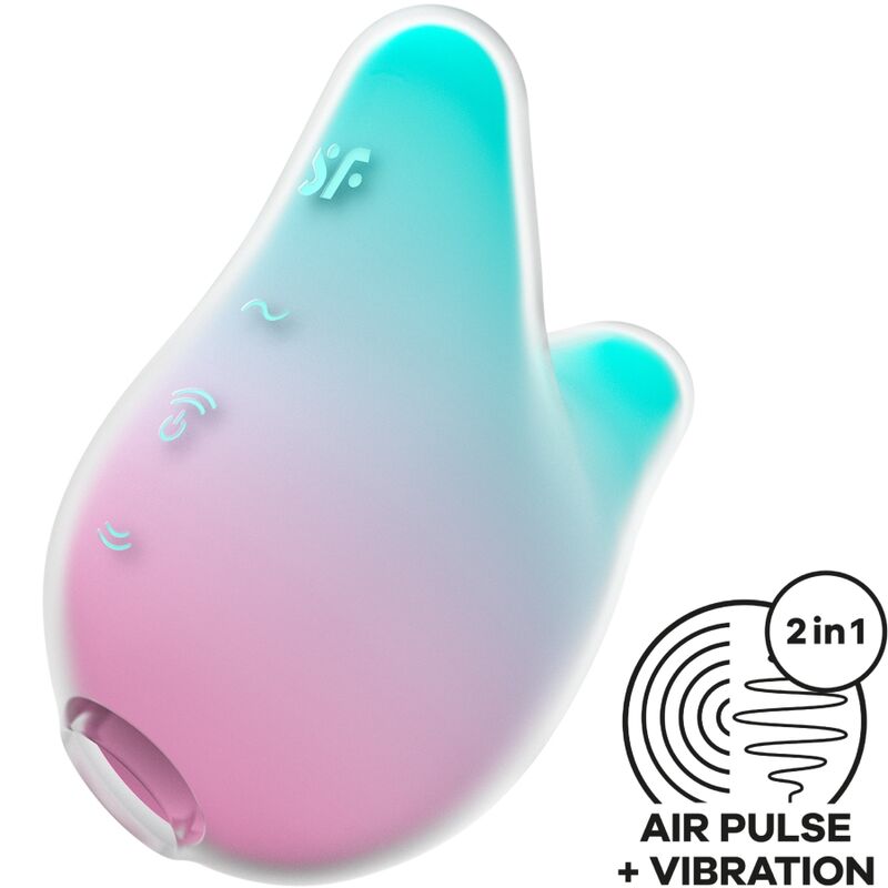 Mermaid Vibes — Air Pulse Sirena 2 Motores Menta & Rosa · SATISFYER · Mermaid Vibes