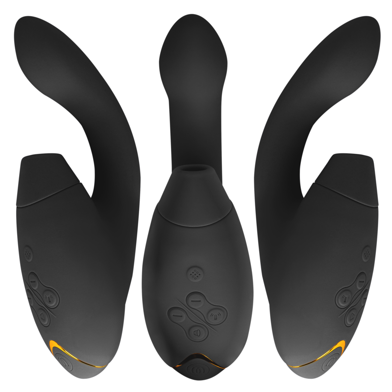 Duo 2 Rabbit — Pleasure Air Clítoris & Punto G Negro · WOMANIZER · Duo 2