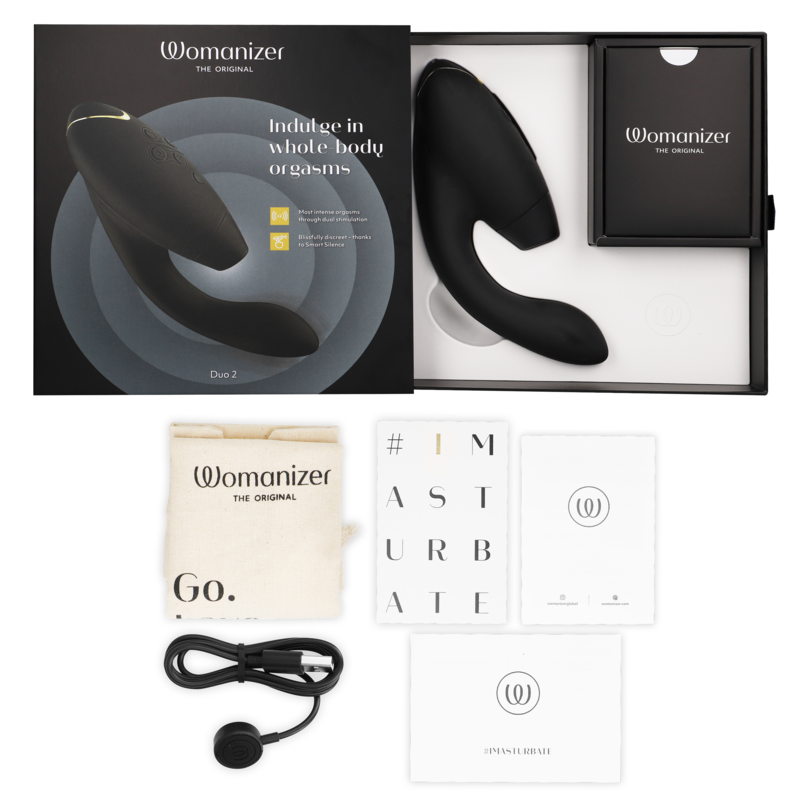 Duo 2 Rabbit — Pleasure Air Clítoris & Punto G Negro · WOMANIZER · Duo 2