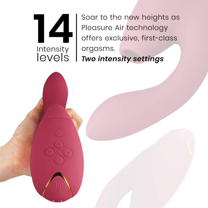 Duo 2 Rabbit — Pleasure Air Clítoris & Punto G Burdeos · WOMANIZER · Duo 2