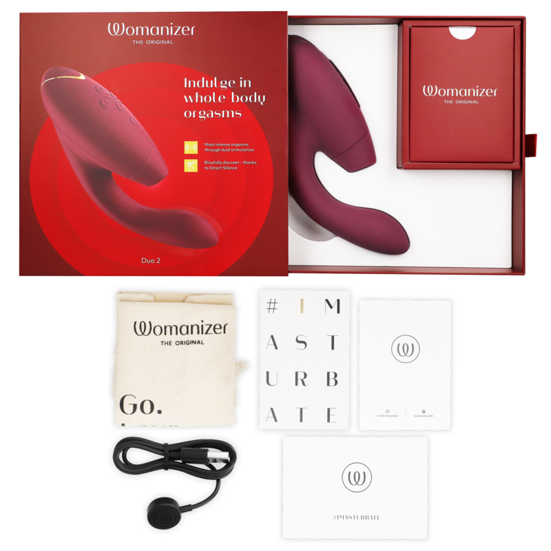 Duo 2 Rabbit — Pleasure Air Clítoris & Punto G Burdeos · WOMANIZER · Duo 2
