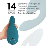 Duo 2 Rabbit — Pleasure Air Clítoris & Punto G Azul Petróleo · WOMANIZER · Duo 2
