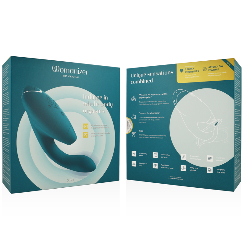 Duo 2 Rabbit — Pleasure Air Clítoris & Punto G Azul Petróleo · WOMANIZER · Duo 2