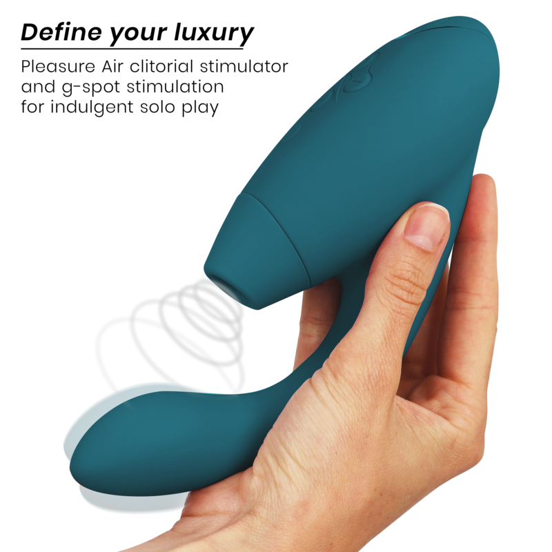 Duo 2 Rabbit — Pleasure Air Clítoris & Punto G Azul Petróleo · WOMANIZER · Duo 2