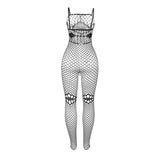 SUBBLIME - 952112 BODYSTOCKING DE REJILLA CON DETALLE EN PECHO Y VIENTRE NEGRO TALLA ÚNICA
