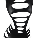 SUBBLIME - 952266 VESTIDO DE REJILLA ELÁSTICO MANGA LARGA NEGRO TALLA ÚNICA