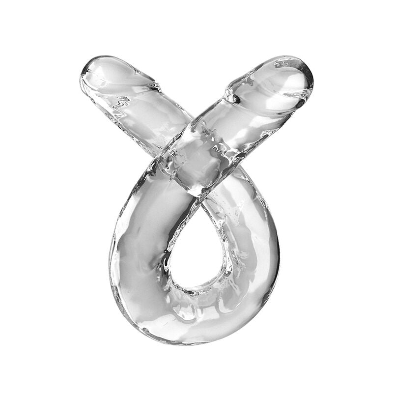 KING COCK - DOUBLE TROUBLE DILDO DOBLE TRANSPARENTE