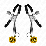 KINK - PINZAS PARA PEZONES CON CAMPANILLA DORADA 6 CM