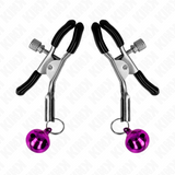 KINK - PINZAS PARA PEZONES CON CAMPANILLA VIOLETA 6 CM