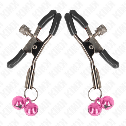 KINK - PINZAS PARA PEZONES CON DOBLE CAMPANILLA ROSA 6 CM