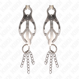 KINK - PINZAS PARA PEZONES ESTILO JAPONÉS CON CADENAS PLATEADO
