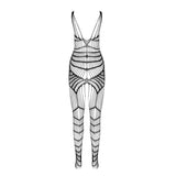 PASSION - BS 102 BODYSTOCKING NEGRO TALLA ÚNICA