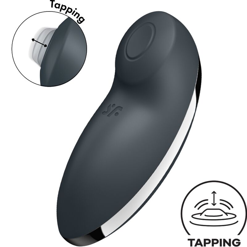 Tap & Climax 2 — Vibración + Golpeteo Clítoris Gris · SATISFYER · Tap & Climax 2