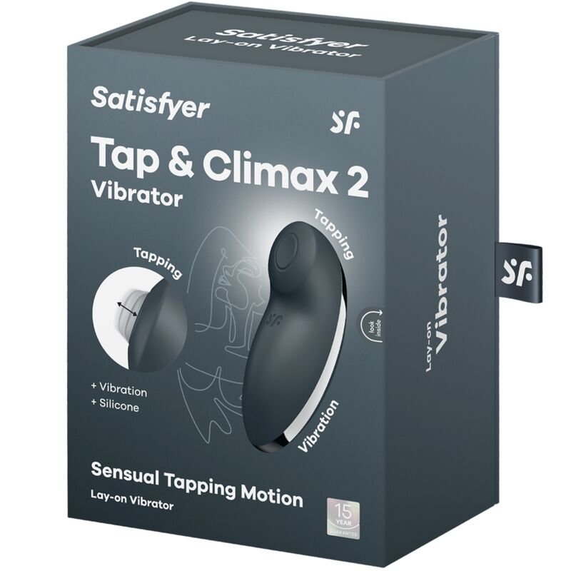 Tap & Climax 2 — Vibración + Golpeteo Clítoris Gris · SATISFYER · Tap & Climax 2