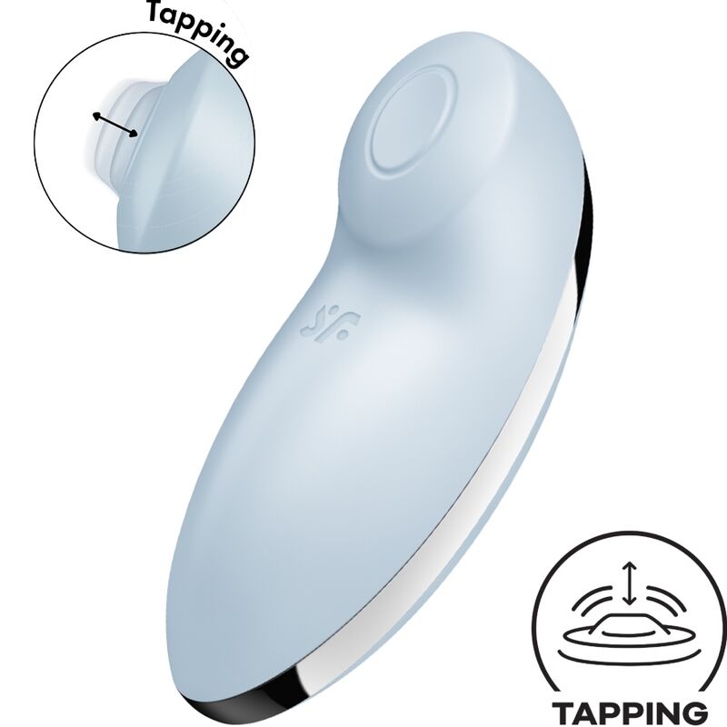 Tap & Climax 2 — Vibración + Golpeteo Clítoris Azul · SATISFYER · Tap & Climax 2