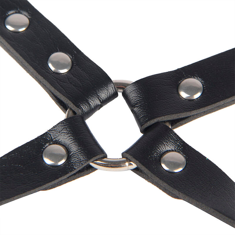 Ataduras con Carácter — Esposas con Cinturón de Bondage Negro, Subblime