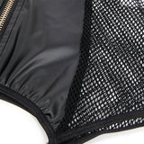 SUBBLIME - 954451 VESTIDO SEXY DE REJILLA CUERO NEGRO L/XL