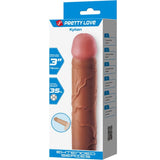 PRETTY LOVE - KYLIAN FUNDA PARA PENE CON EXTENSIÓN DE 7.6 CM MULATO