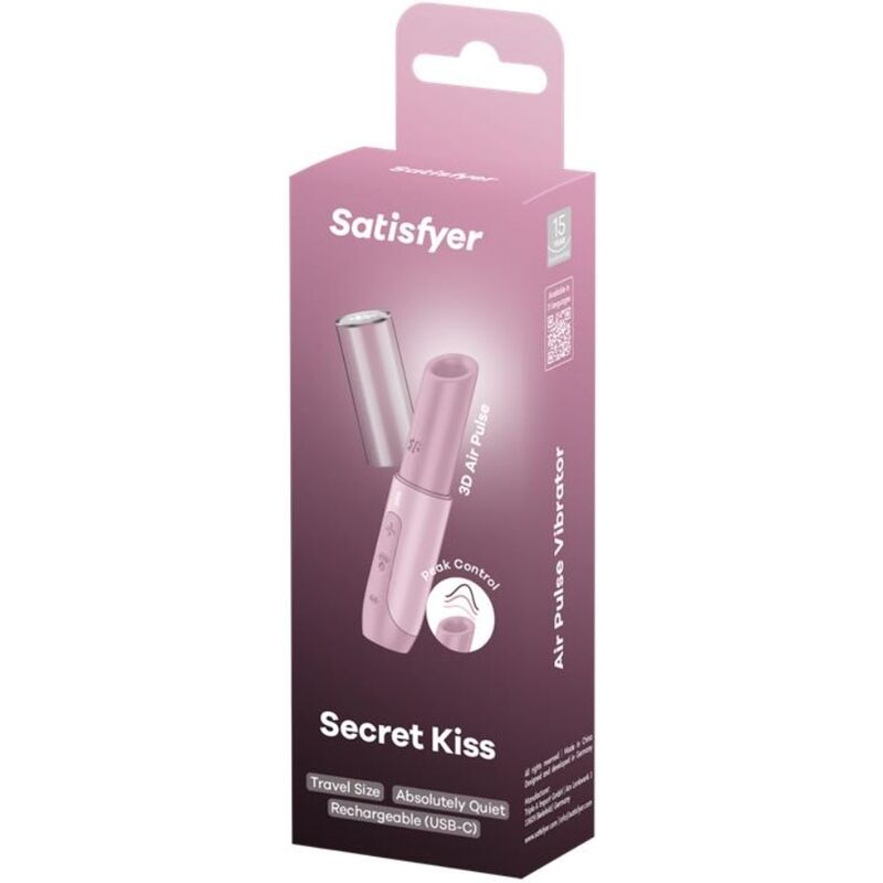 Secret Kiss — Air Pulse Mini Discreto Bolso Rosa · SATISFYER · Secret Kiss