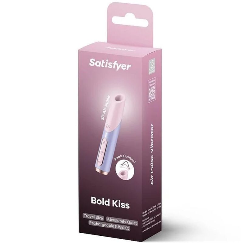 Bold Kiss — Air Pulse Formato Rímel Viaje 10 Modos Rosa/Violeta · SATISFYER · Bold Kiss