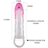 PRETTY LOVE - ODES FUNDA REALÍSTICA ALARGADORA DE 2 CM PARA PENE ROSA